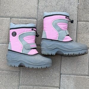 Totes Pink and Gray Snow Boots